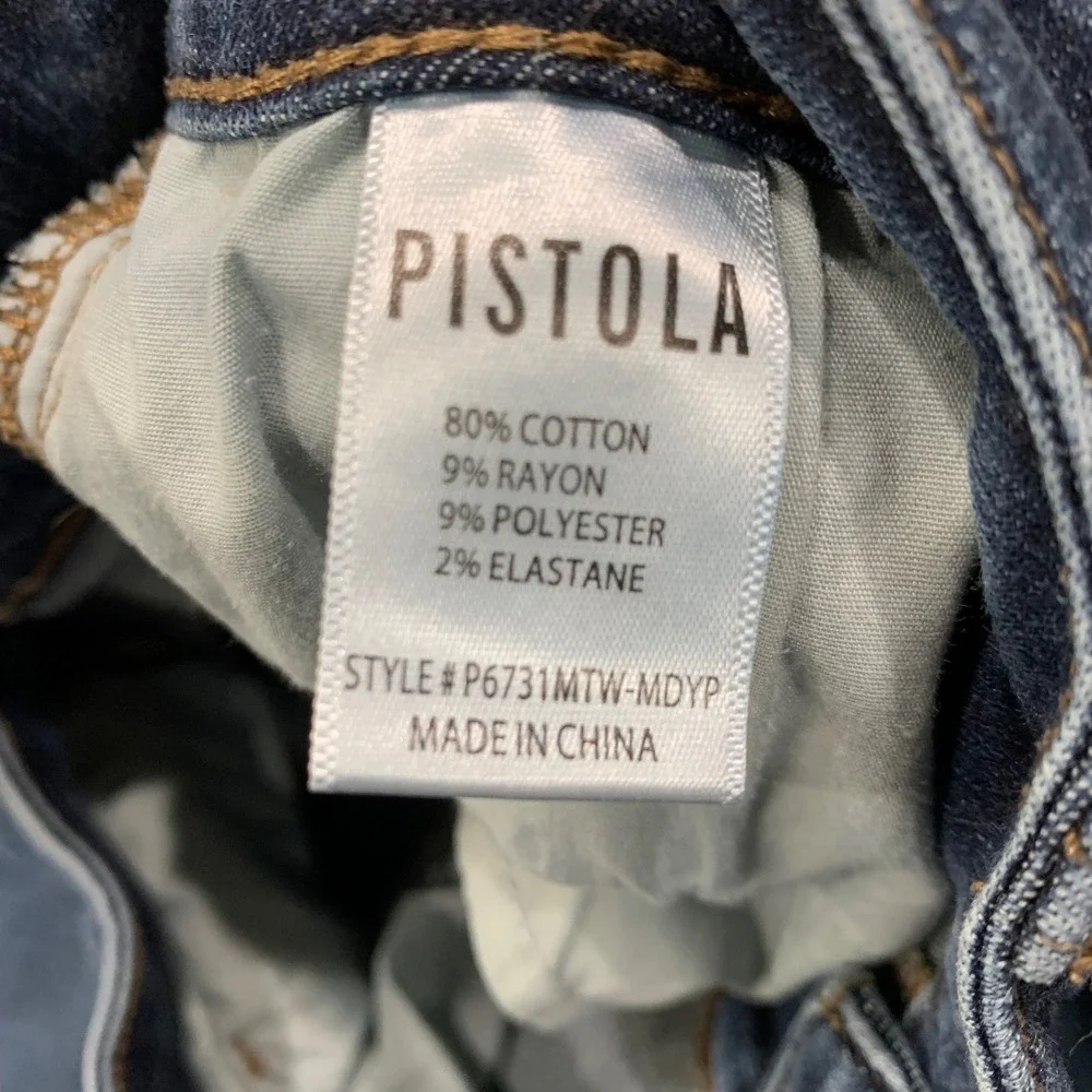 Pistola High Rise Ankle Skinny Jeans Dark Wash Denim‎ Comfort Stretch Size 32
